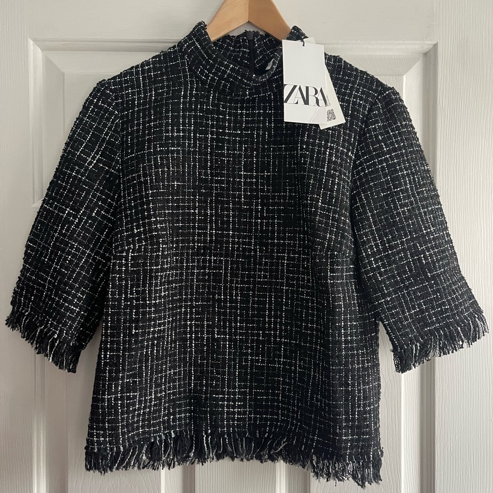 Zara Tweed Top